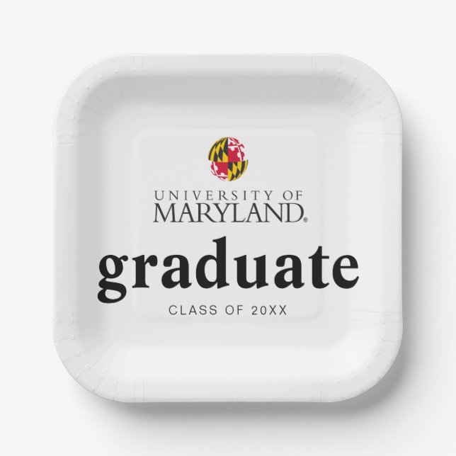 University of Maryland Emblem Paper Plates (Front)