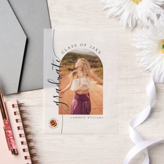 University of Maryland Emblem Vellum Invitations (Wedding)