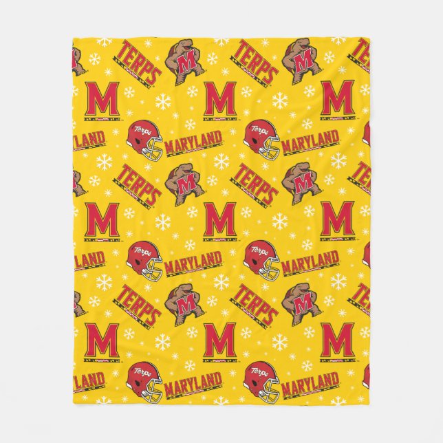 University of Maryland Holiday Fleece Blanket (Front)