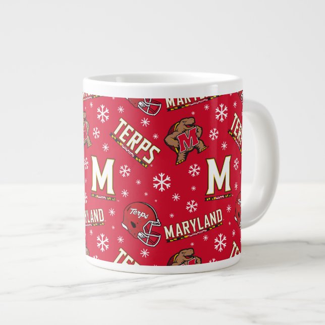 University of Maryland Holiday Giant Coffee Mug (Front Right)
