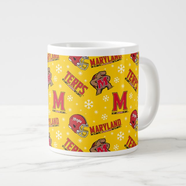 University of Maryland Holiday Giant Coffee Mug (Front Right)
