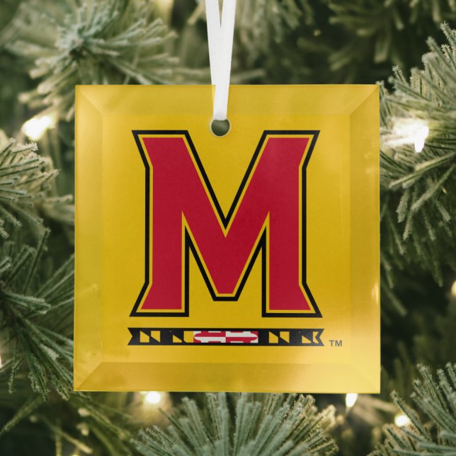 University of Maryland Holiday Glass Ornament (Insitu)