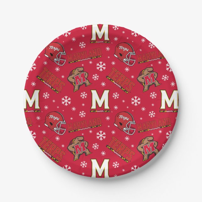 University of Maryland Holiday Paper Plates (Front)