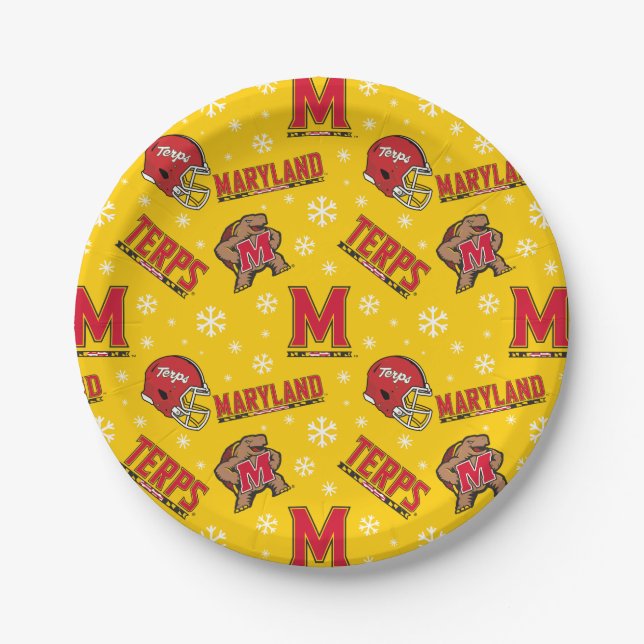 University of Maryland Holiday Paper Plates (Front)