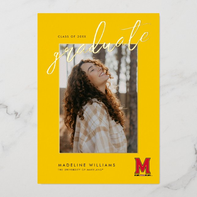 University of Maryland M Foil Invitation (Front)