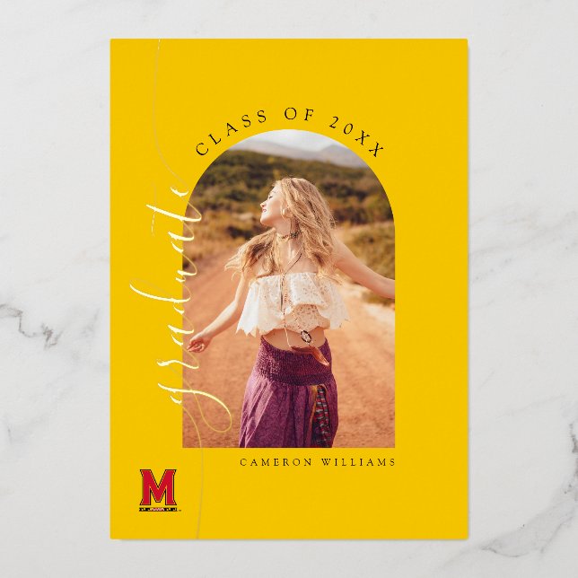 University of Maryland M Foil Invitation (Front)