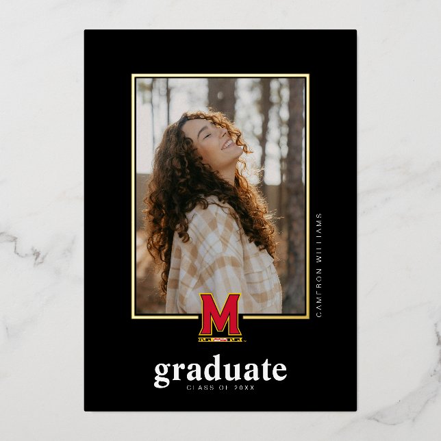 University of Maryland M Foil Invitation (Front)