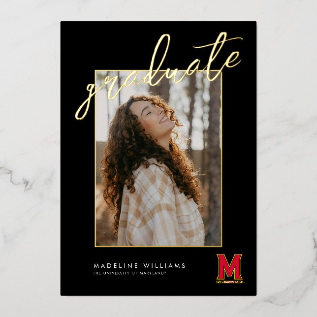 University of Maryland M Foil Invitation (Front)