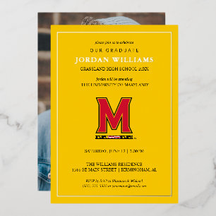University of Maryland M Foil Invitation