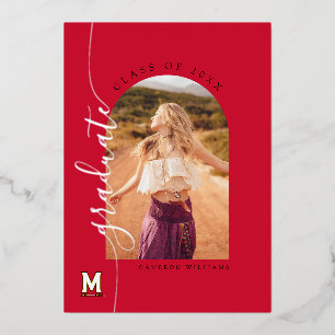 University of Maryland M Foil Invitation