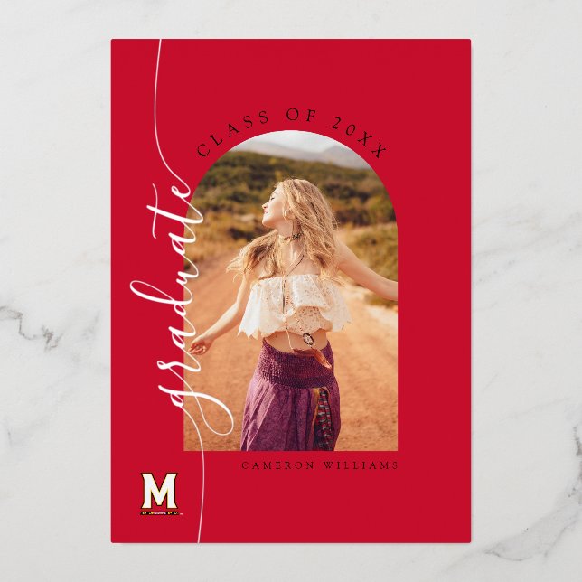 University of Maryland M Foil Invitation (Front)