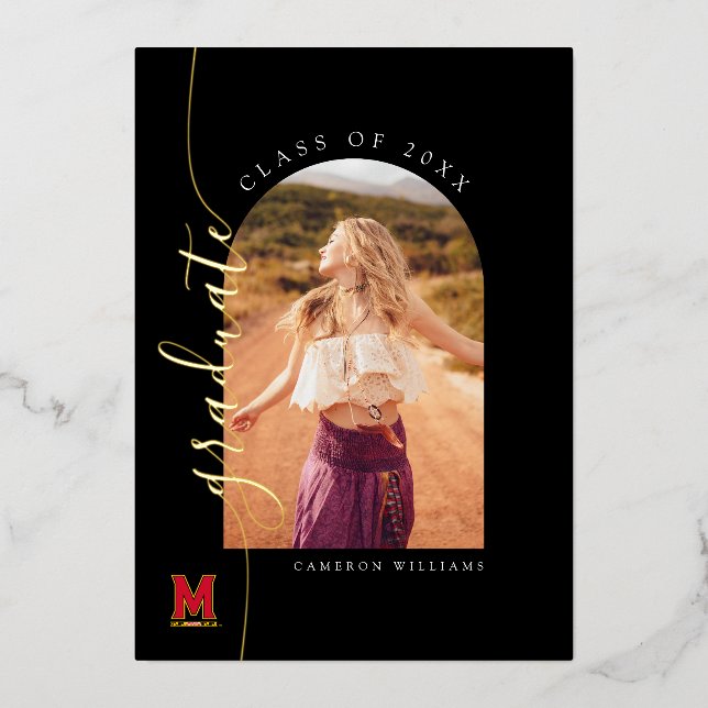 University of Maryland M Foil Invitation (Front)