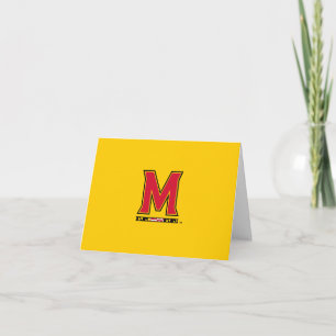 University of Maryland M Letterpress Thank You Card
