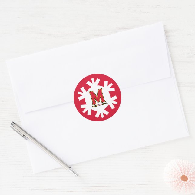 University of Maryland "M" Logo Classic Round Sticker (Envelope)
