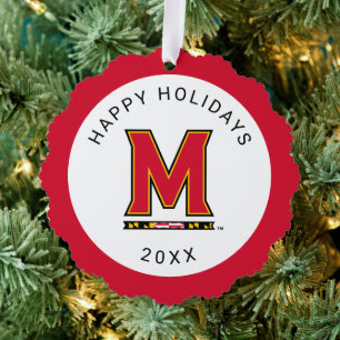 University of Maryland "M" Logo Ornament Card