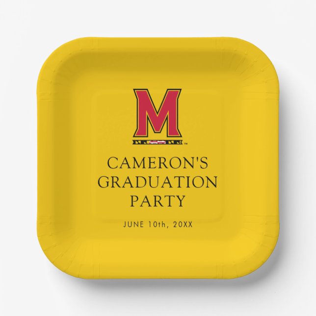 University of Maryland M Paper Plates (Front)