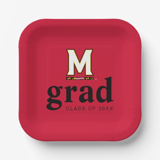 University of Maryland M Paper Plates (Front)
