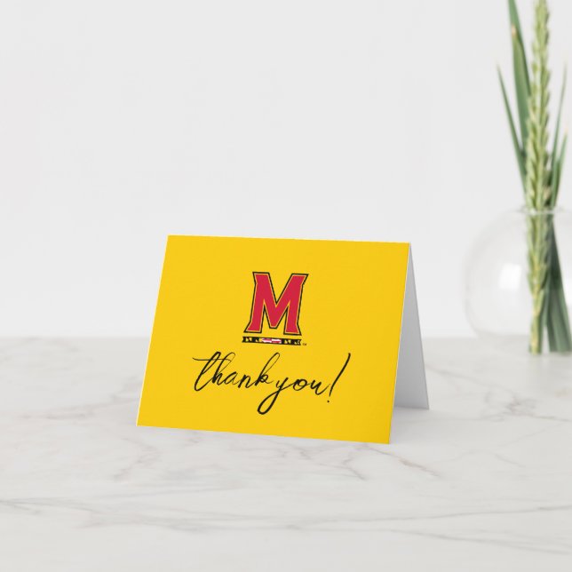 University of Maryland M Thank You Card (Front)