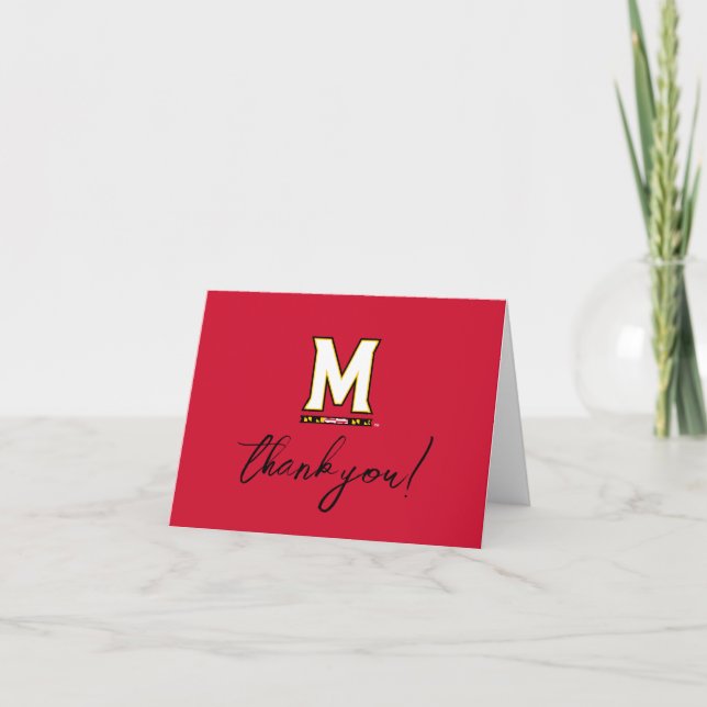 University of Maryland M Thank You Card (Front)