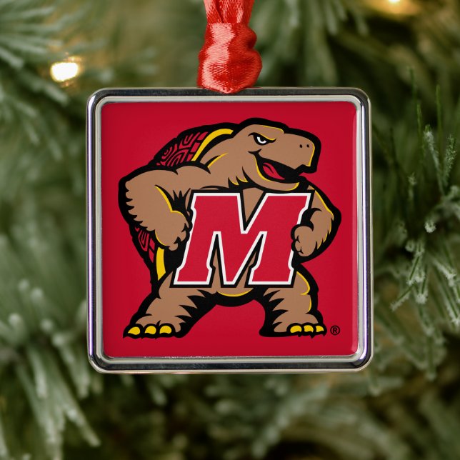 University of Maryland Terrapin Mascot Logo Metal Ornament (Tree)