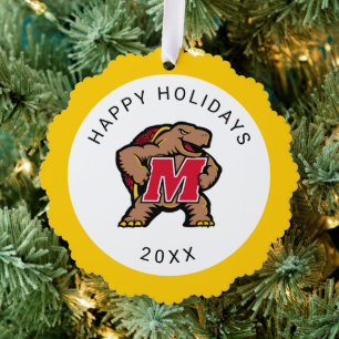 University of Maryland Terrapin Mascot Logo Ornament Card