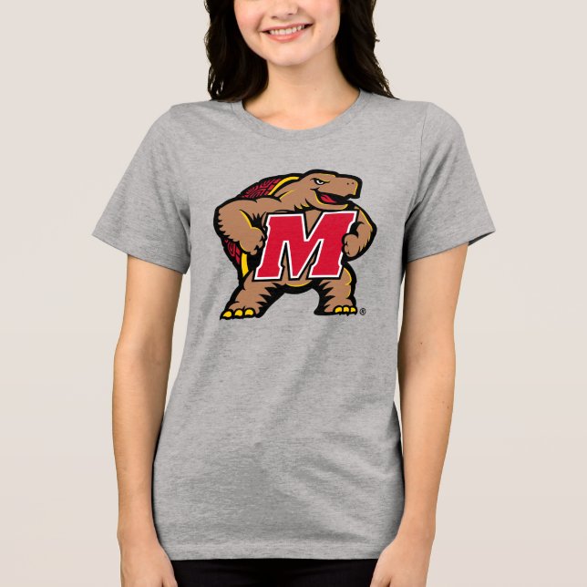 University of Maryland Terrapin Mascot Logo Tri-Blend Shirt (Front)