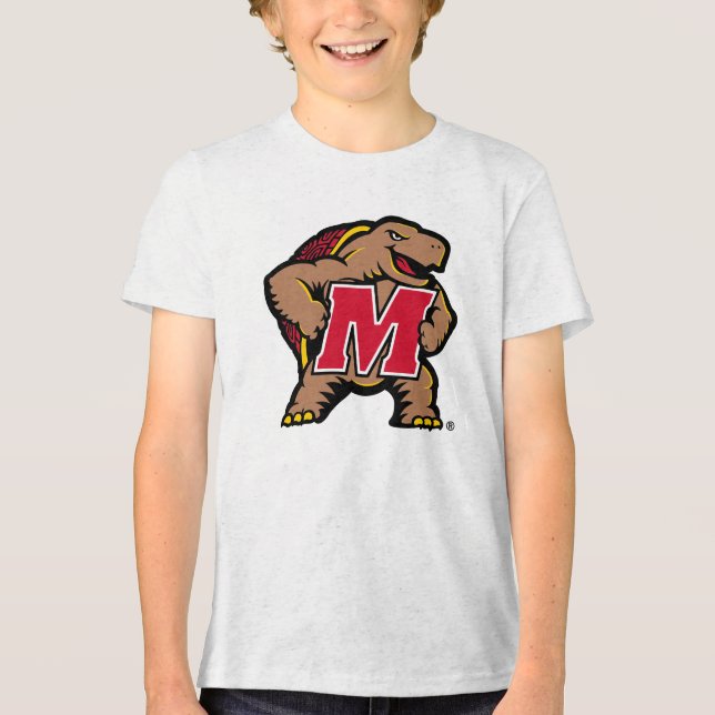 University of Maryland Terrapin Mascot Logo Tri-Blend Shirt (Front)