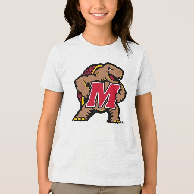 University of Maryland Terrapin Mascot Logo Tri-Blend Shirt (Front)