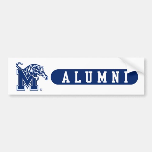 University of Memphis Alumni Distressed Bumper Sticker