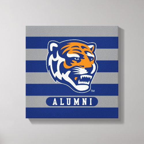 University of Memphis Alumni Stripes Canvas Print