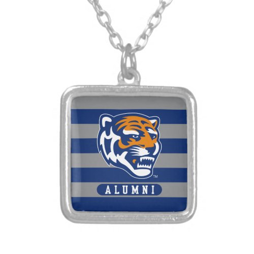 University of Memphis Alumni Stripes Silver Plated Necklace