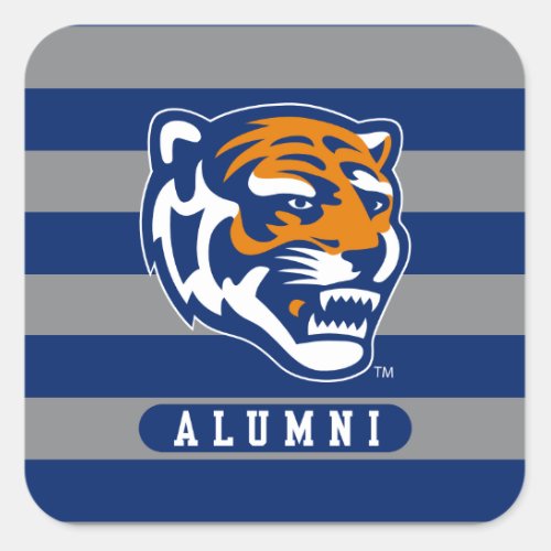 University of Memphis Alumni Stripes Square Sticker