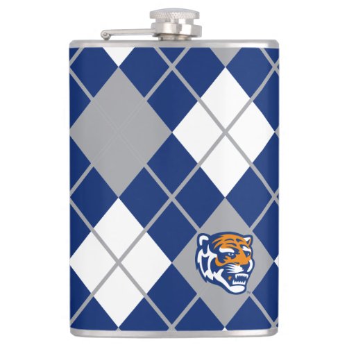 University of Memphis Argyle Pattern Flask