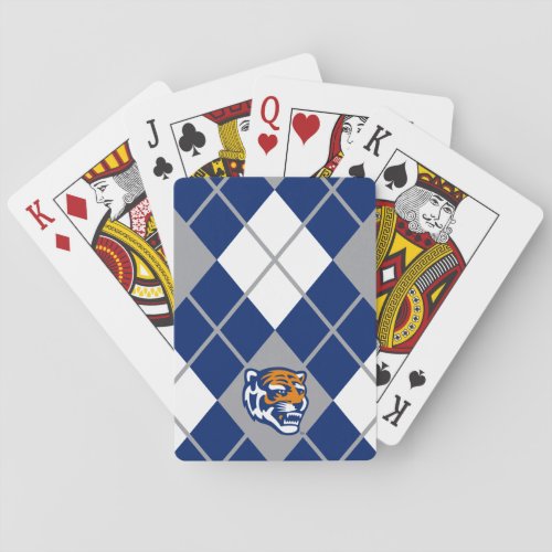 University of Memphis Argyle Pattern Playing Cards