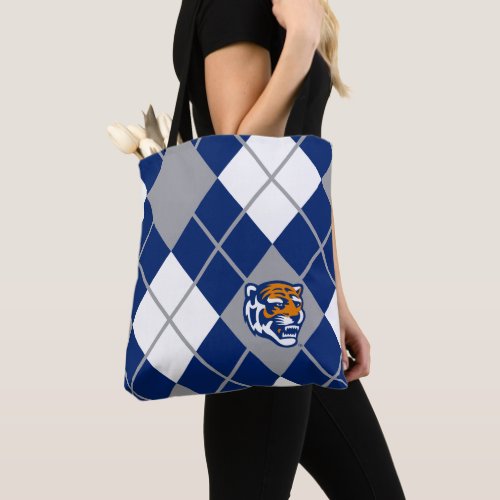 University of Memphis Argyle Pattern Tote Bag