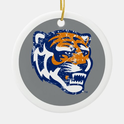 University of Memphis Athletic Mark Distressed Ceramic Ornament