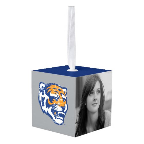 University of Memphis Athletic Mark Distressed Cube Ornament