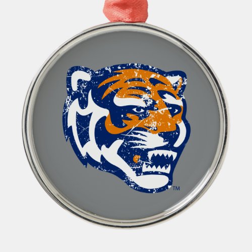 University of Memphis Athletic Mark Distressed Metal Ornament