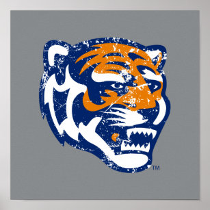 University of Memphis Athletic Mark Distressed Poster