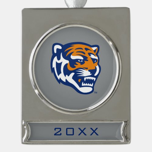 University of Memphis Athletic Mark Silver Plated Banner Ornament