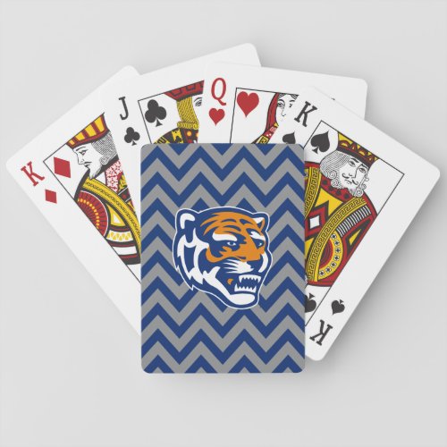 University of Memphis Chevron Pattern Playing Cards