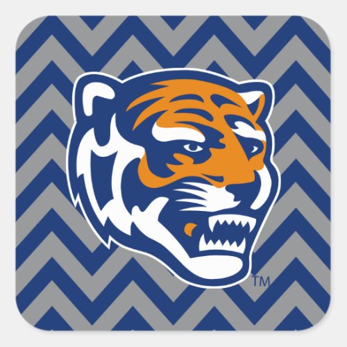 University of Memphis Chevron Pattern Square Sticker