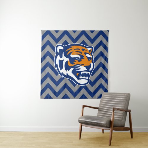 University of Memphis Chevron Pattern Tapestry