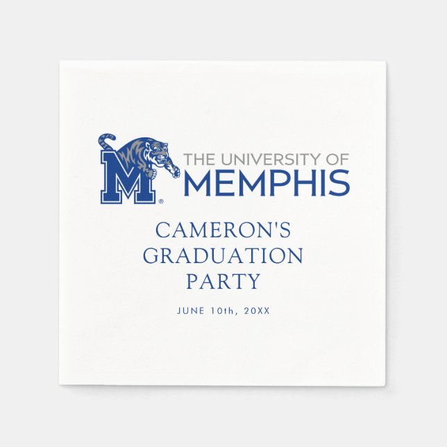 University of Memphis Composite Logo Napkins (Front)