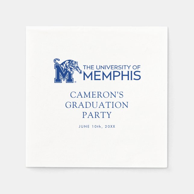 University of Memphis Composite Logo Napkins (Front)