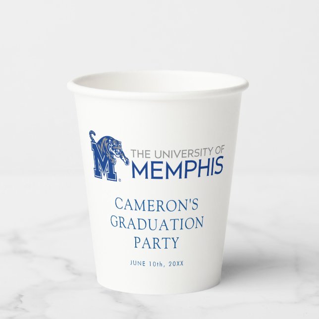 University of Memphis Composite Logo Paper Cups (Front)