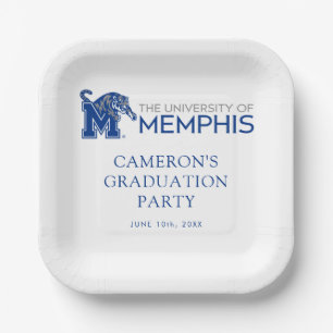 University of Memphis Composite Logo Paper Plates