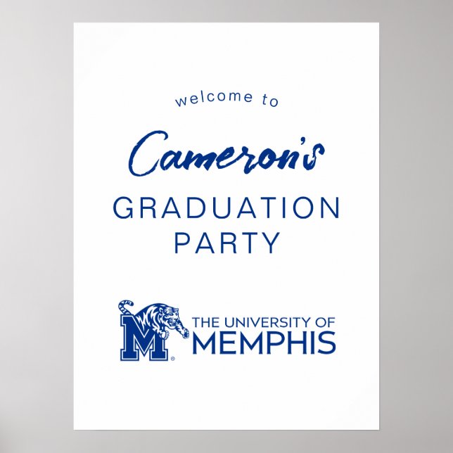 University of Memphis Composite Logo Poster (Front)