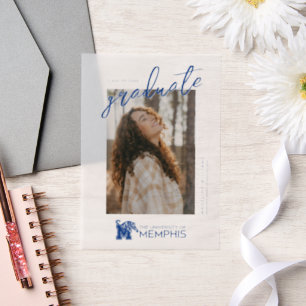University of Memphis Composite Logo Vellum Invitations
