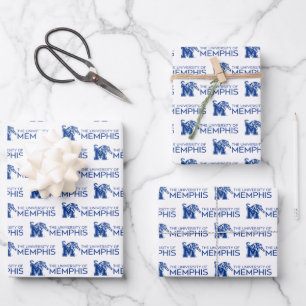 University of Memphis Composite Logo Wrapping Paper Sheets